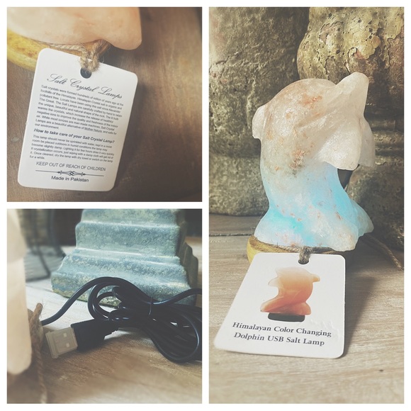 Himalayan Salt Dolphin Lamp - Picture 4 of 10